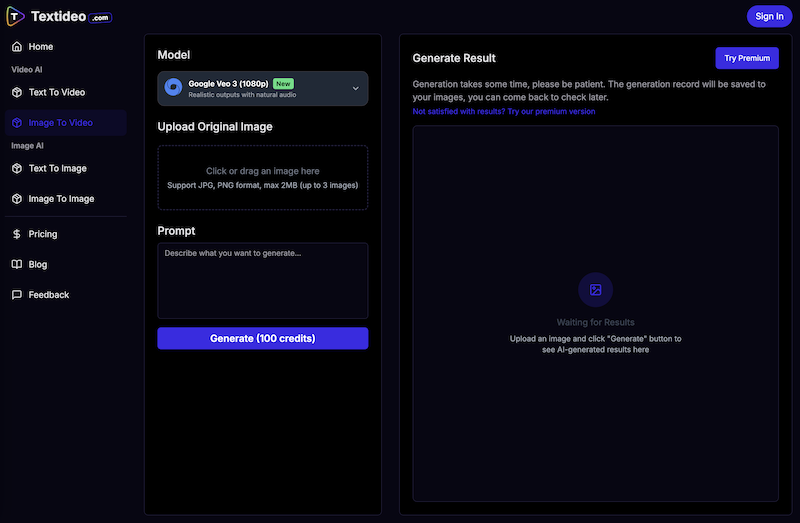 Enter Your Text Prompt